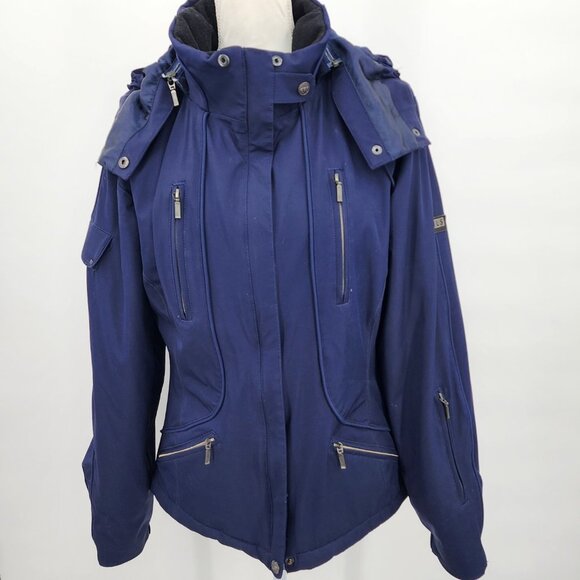 NILS Women's Navy Softshell Ski Jacket Snow Snowboard Size 10 - Picture 3 of 16